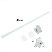 Adjustable Tension Curtain Telescopic Rod \u0026 Self Adhesive Hook for Kitchen Bath